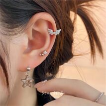 Chic CZ Inlaid Dangle Star Earrings - ArtGalleryZen