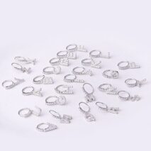 Chic CZ Inlaid Dangling Initial Letter Nose Piercing Nose Hoop - ArtGalleryZen