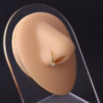 Chic CZ Inlaid Dangling Nose Piercing Nose Hoop - ArtGalleryZen