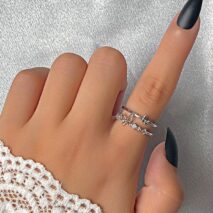 Chic CZ Inlaid Duo Butterfly Ring - ArtGalleryZen