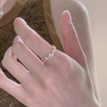 Chic CZ Inlaid Enamel Butterfly Open Ring - ArtGalleryZen