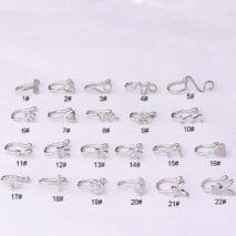 Chic CZ Inlaid Floral Heart Evil Eye Moon Star Non Piercing Nose Cuff - ArtGalleryZen