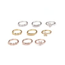 Chic CZ Inlaid Floral Stone Nose Piercing Nose Hoop - ArtGalleryZen