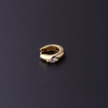 Chic CZ Inlaid Helix Piercing Hoop Earring - ArtGalleryZen