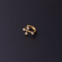 Chic CZ Inlaid Helix Piercing Hoop Earring - ArtGalleryZen