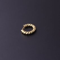 Chic CZ Inlaid Helix Piercing Hoop Earring - ArtGalleryZen