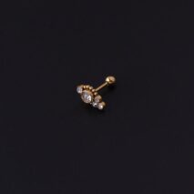 Chic CZ Inlaid Helix Piercing Stud Earring - ArtGalleryZen