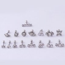 Chic CZ Inlaid Helix Piercing Stud Earring - ArtGalleryZen