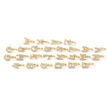 Chic CZ Inlaid Initial Letter Non Piercing Nose Cuff Nose Ring - ArtGalleryZen