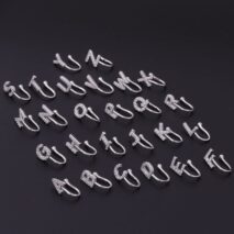 Chic CZ Inlaid Initial Letter Non Piercing Nose Cuff Nose Ring - ArtGalleryZen