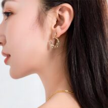 Chic CZ Inlaid Moon Phase Star Dangle Stud Earrings Set - ArtGalleryZen