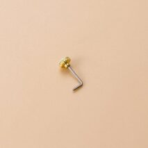 Chic CZ Inlaid Opal Floral Heart Nose Piercing Nose Stud - ArtGalleryZen