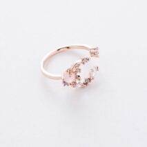 Chic CZ Inlaid Opal Moon Phase Ring - ArtGalleryZen