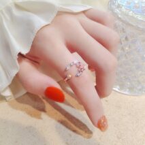 Chic CZ Inlaid Opal Moon Phase Ring - ArtGalleryZen