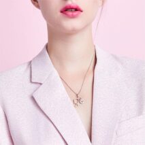 Chic CZ Inlaid S925 Sterling Silver Hollow Barbie Pendant Necklace - ArtGalleryZen
