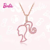 Chic CZ Inlaid S925 Sterling Silver Hollow Barbie Pendant Necklace - ArtGalleryZen