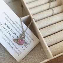 Chic CZ Inlaid Saturn Heart Necklace - ArtGalleryZen