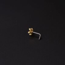 Chic CZ Inlaid Snowflake Moon Phase Star Titanium Nose Piercing Nose Stud - ArtGalleryZen