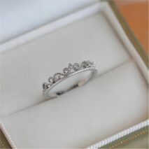 Chic CZ Inlaid Stackable Pink Crystal Ring - ArtGalleryZen