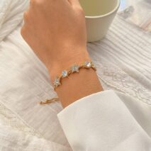 Chic CZ Inlaid Star Bracelet - ArtGalleryZen