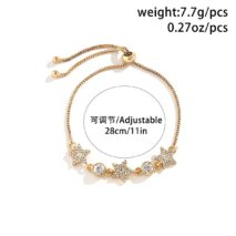 Chic CZ Inlaid Star Bracelet - ArtGalleryZen