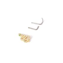 Chic CZ Inlaid Titanium Nose Piercing Nose Stud - ArtGalleryZen