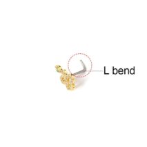 Chic CZ Inlaid Titanium Nose Piercing Nose Stud - ArtGalleryZen