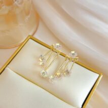 Chic CZ Inlaid Transformable Floral Dangle Stud Earrings - ArtGalleryZen