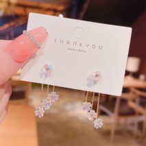 Chic CZ Inlaid Transformable Floral Dangle Stud Earrings - ArtGalleryZen