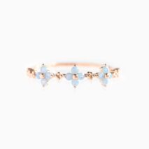 Chic CZ Opal Inlaid Floral Butterfly Bear Heart Ring - ArtGalleryZen