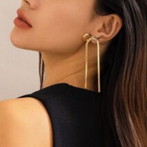 Chic Dangling Ribbon Earrings - ArtGalleryZen