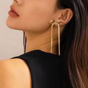 Chic Dangling Ribbon Earrings - ArtGalleryZen