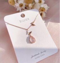 Chic Duo Enamel Butterfly Opal Pendant Necklace - ArtGalleryZen
