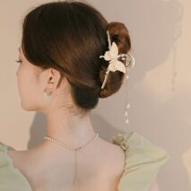 Chic Enamel Butterfly Chignon Claw Clip Hair Clip - ArtGalleryZen