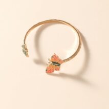 Chic Enamel Butterfly Necklace Bracelet Ring Set - ArtGalleryZen