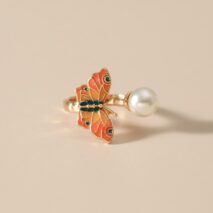Chic Enamel Butterfly Necklace Bracelet Ring Set - ArtGalleryZen