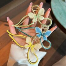 Chic Enamel Colorful Butterfly Chignon Claw Clip Hair Clip - ArtGalleryZen