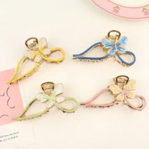 Chic Enamel Colorful Butterfly Chignon Claw Clip Hair Clip - ArtGalleryZen