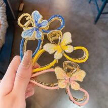 Chic Enamel Colorful Butterfly Chignon Claw Clip Hair Clip - ArtGalleryZen