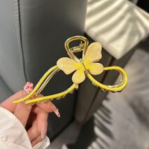 Chic Enamel Colorful Butterfly Chignon Claw Clip Hair Clip - ArtGalleryZen