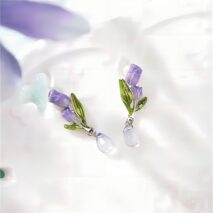 Chic Enamel Tulip Dangle Earrings - ArtGalleryZen