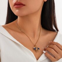 Chic Evil Eye Elephant Lucky Horseshoe Pendant Cable Chain Necklace - ArtGalleryZen