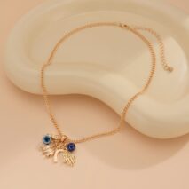 Chic Evil Eye Elephant Lucky Horseshoe Pendant Cable Chain Necklace - ArtGalleryZen