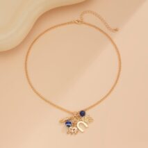Chic Evil Eye Elephant Lucky Horseshoe Pendant Cable Chain Necklace - ArtGalleryZen