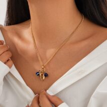 Chic Evil Eye Elephant Lucky Horseshoe Pendant Cable Chain Necklace - ArtGalleryZen