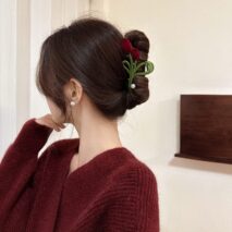 Chic Flocking Tulip Chignon Claw Clip Hair Clip - ArtGalleryZen