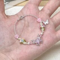 Chic Floral Butterfly Bracelet - ArtGalleryZen