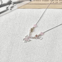 Chic Floral Butterfly Necklace - ArtGalleryZen