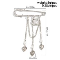 Chic Floral Heart Tassel Trouser Pin - ArtGalleryZen