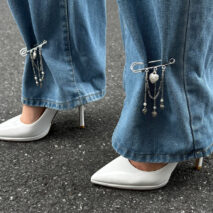 Chic Floral Heart Tassel Trouser Pin - ArtGalleryZen